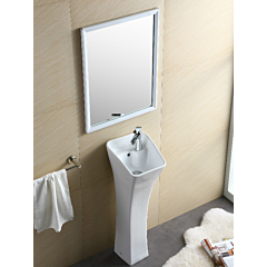FINE FIXTURES 11X12.25 WINDFIELD SOLID SURFACE PEDESTAL LAV