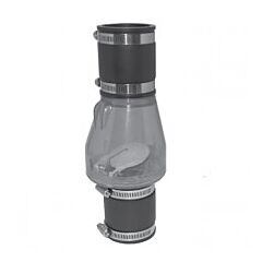 ZOELLER 1-1/2" CLEAR PLASTIC PVC SILENT SUMP CHECK VALVE